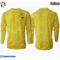 Camisa de Futebol França Goleiro Equipamento Principal Europeu 2024 Manga Comprida
